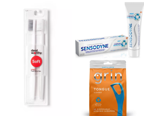 hygiene products: oral care. ᡣ𐭩 cover photo collage
