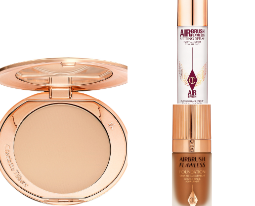 Makeup products cover photo collage