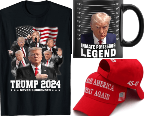 Trump Merch cover photo collage