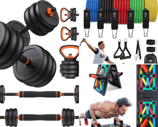 Get Stronger without a gym cover photo collage