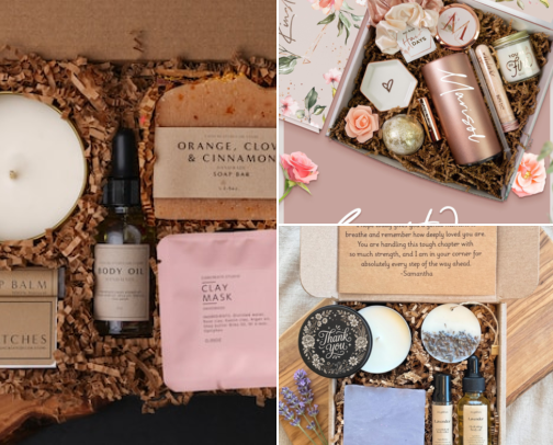 Personalized Self Care Gift Boxes I Send When I Have No Idea What to Get Someone cover photo collage