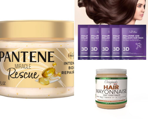 Hair products cover photo collage