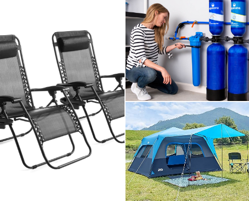 Camping/off grid living cover photo collage