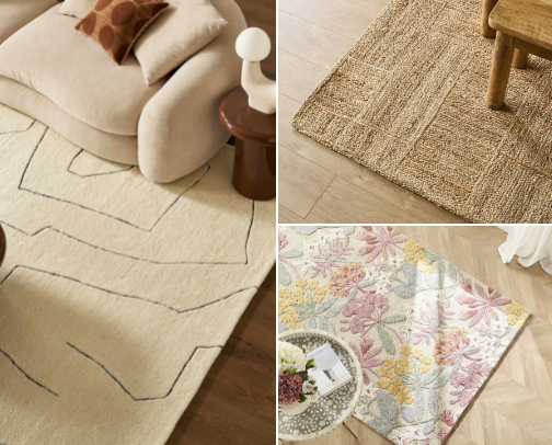 Pure & Natural Rugs finds for AU/NZ cover photo collage