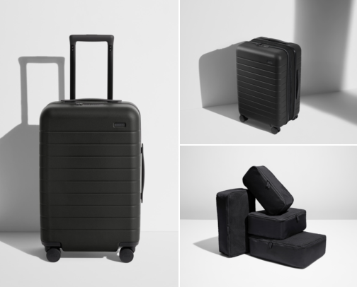 Family Travel Essentials and Carry-On Favorites: Away, Béis, and Target Picks cover photo collage