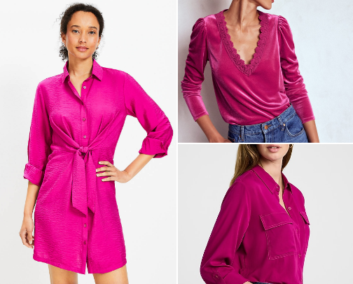 True Winter Color Types: Pinks cover photo collage