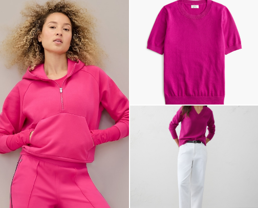 True Winter Color Types: Pinks cover photo collage