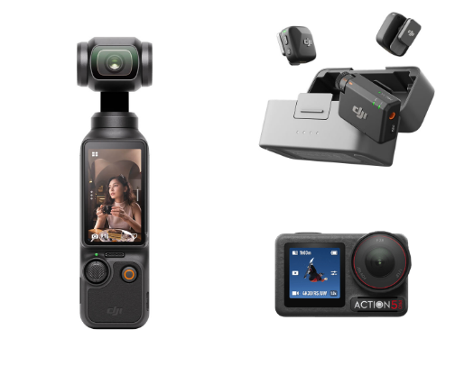 Content creation setup & cameras cover photo collage