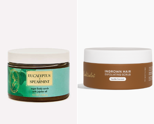 Exfoliating scrub body cover photo collage