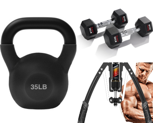 Top 15 Home Gym Items For Under $50!! cover photo collage