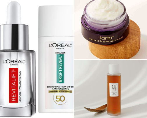 Favorite skincare products 💯 cover photo collage