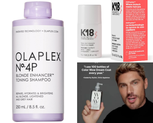 Products I love for my blonde hair cover photo collage