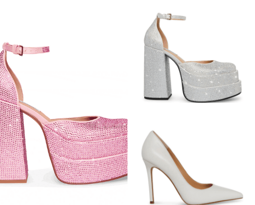 Flashy shoes cover photo collage