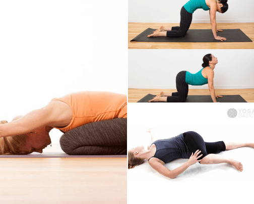 5 Yoga Poses for Period Cramp Relief cover photo collage