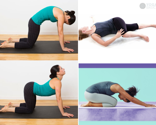 5 Yoga Poses for Period Cramp Relief cover photo collage