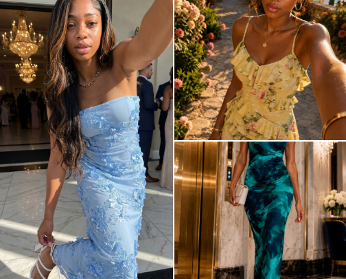 15 Wedding Guest Dresses That Look Expensive 💍 cover photo collage