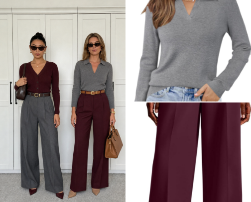 Color Pairing Ideas: Burgundy + Gray cover photo collage