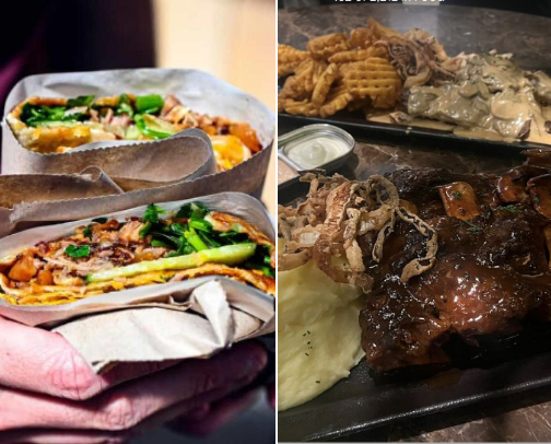 "Came in hungry, left unable to move. The dal makhani and garlic naan did things to me. No regrets. Zero. 😂🫓" cover photo collage