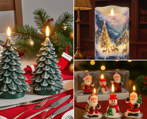 🕯️ Christmas Candles & Candle Holders cover photo collage