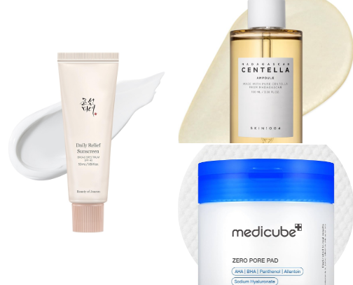 My Amazon Korean skincare routine cover photo collage