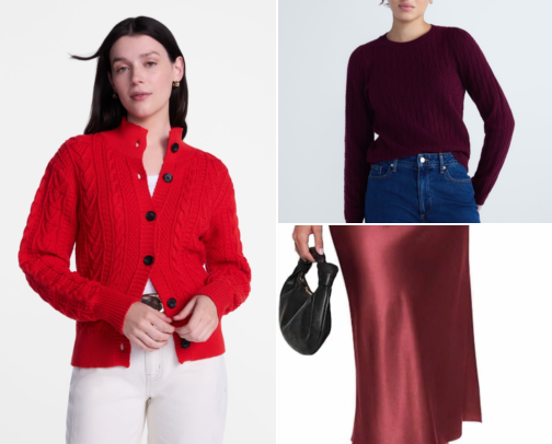 Seeing Red: A Christmas Capsule Wardrobe That Actually Mixes & Matches cover photo collage