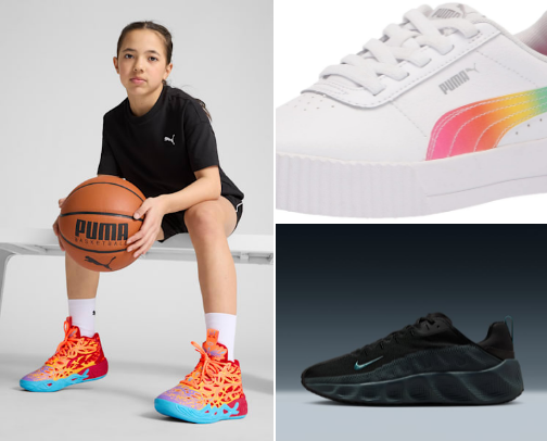 Shoes for everyone – kids, teens, men & women. Step into style!" 👟✨ cover photo collage