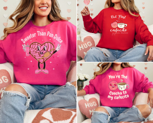 Cute Valentine Sweatshirts cover photo collage