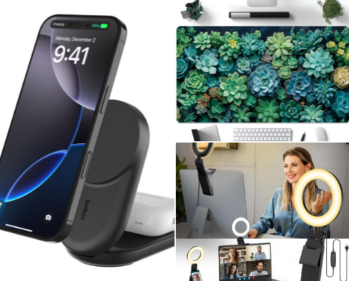 Cakelady's Aesthetic Desk & Tech Setup cover photo collage