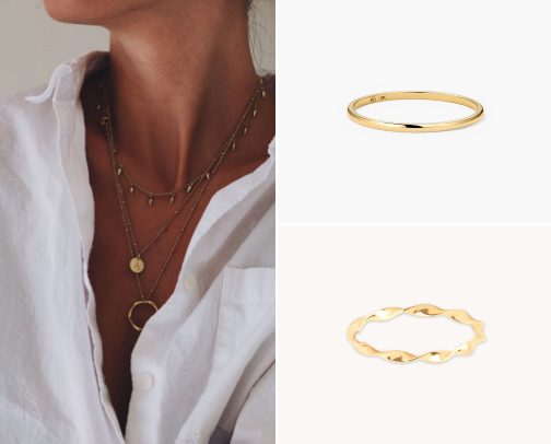My Minimalist Gold Jewelry Favorites ✨ cover photo collage