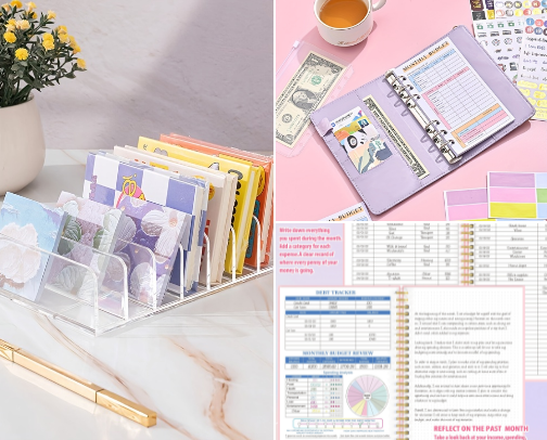 Budget Binder Supplies cover photo collage