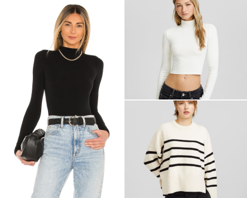 Very good bodysuits, shirts and sweters cover photo collage