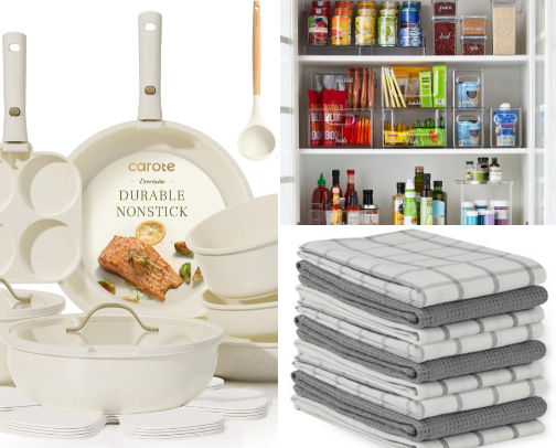 Kitchen items cover photo collage