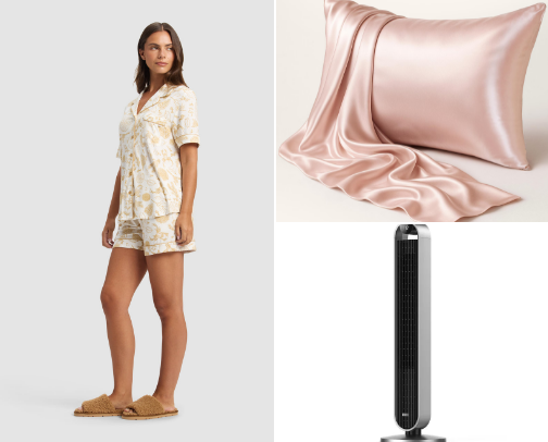 Sleep & Night Sweats Toolkit for Perimenopause — What Finally Helped Me Rest cover photo collage