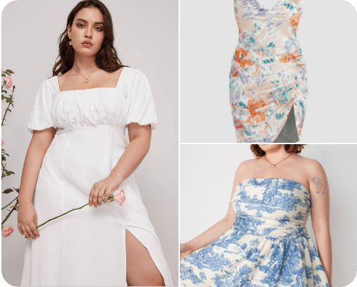 Dreamy cottage core PLUS SIZE dresses under $50 cover photo collage