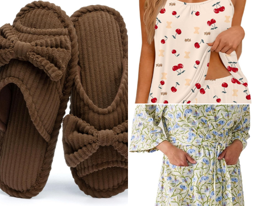 Comfy Pjs, shoes, cloths, blankets, and anything that just plain feels good. cover photo collage