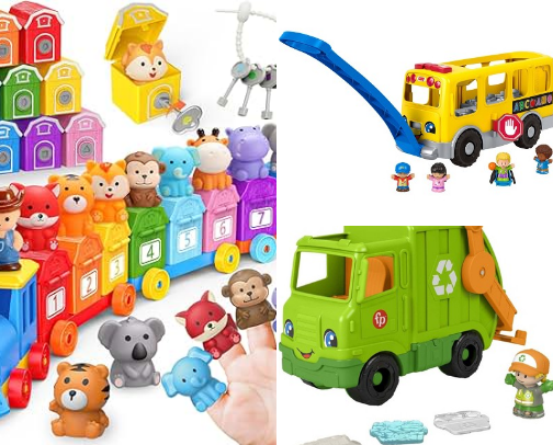 my two year olds favorite toys 🧸 cover photo collage