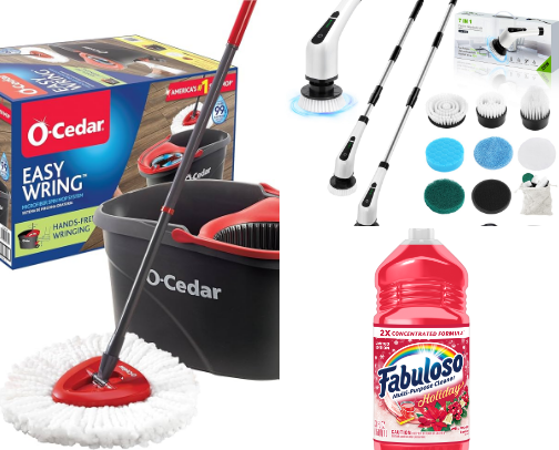 Spin mop cover photo collage