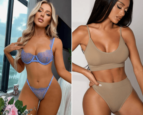Lingerie cover photo collage