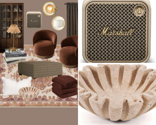 The Host Era: Chocolate Tones & Heritage Prints ☕️ cover photo collage