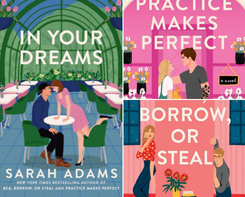 Sarah Adams Book Recs cover photo collage