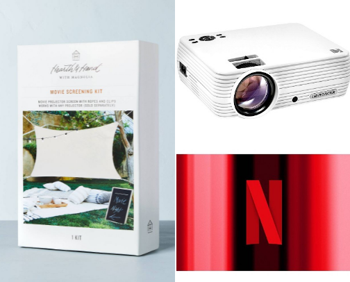 A Cozy Fall Backyard Movie Night Essentials cover photo collage