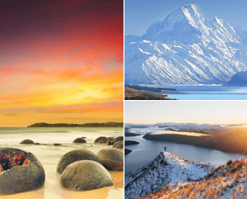 Best places to see in New Zealand! cover photo collage