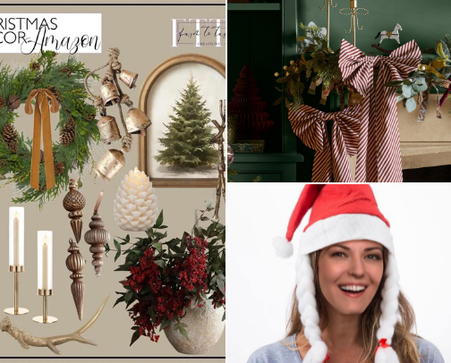 Christmas decorations cover photo collage