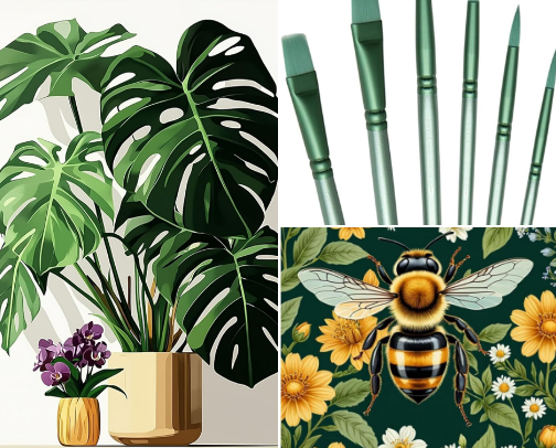 Adult Paint-by-Numbers Hobby: Must-Have Supplies cover photo collage