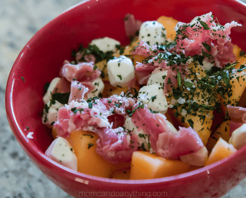 Refreshing Melon Prosciutto Caprese Salad: A Perfect Summer Delight cover photo collage