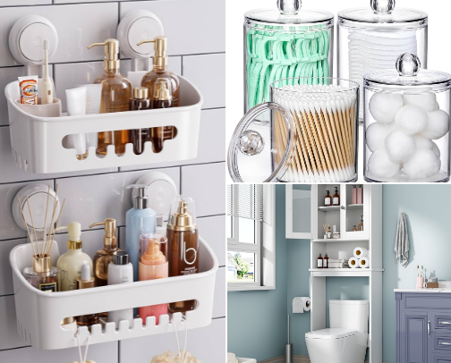 Small Bathroom Storage Solutions cover photo collage