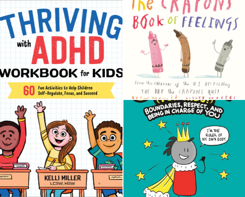 Books for Children/Teens on Mental Health & Emotion Topics cover photo collage