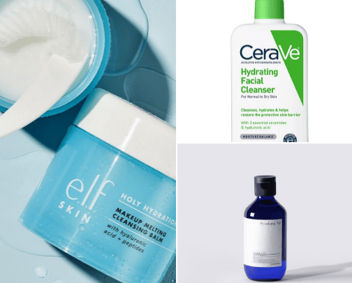 Hydrating & soothing skincare routine cover photo collage