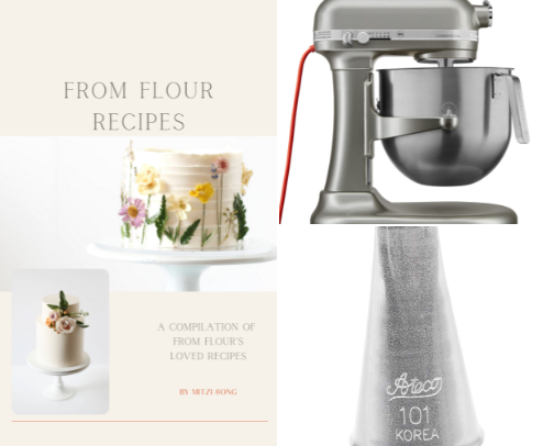 Everything I use in my cake business cover photo collage