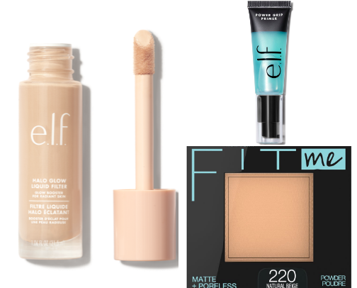 Makeup products on a budget cover photo collage